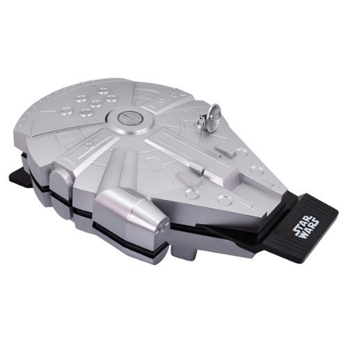 Uncanny Brands - Star Wars Millenium Falcon Deluxe Waffle Maker - Silver-Front_Standard 