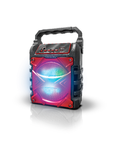 TopTech - Jet-4 Bluetooth Speaker, 4" Woofer, 400W, Karaoke, 100ft Range, Portable - Red-Front_Standard 
