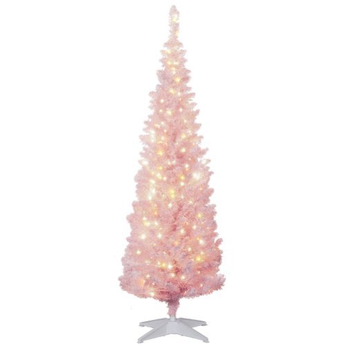Homcom - Pencil Christmas Tree - Pink-Front_Standard 