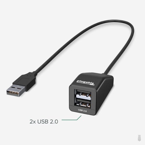 Plugable USB 2.0 2 Port High Speed Ultra Compact Travel Hub