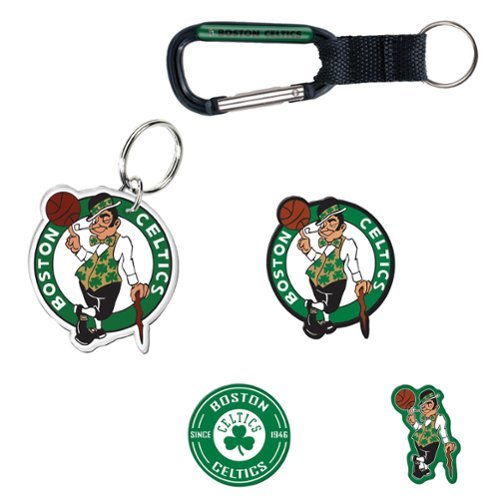 WinCraft - Boston Celtics 5-Pack Key Ring and Fridge Magnet Set - Multicolor-Front_Standard 