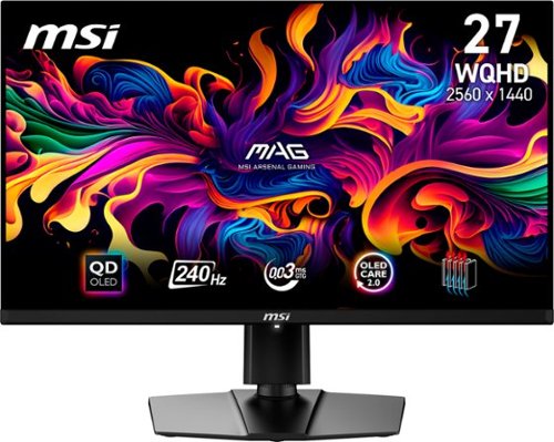 MSI - MAG271QPXQDOLEDE2 27" OLED QHD 240Hz 0.03ms Adaptive SyncGaming Monitor with HDR400 (DisplayPort, HDMI, USB-C) - Black
