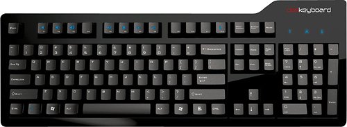 Das Keyboard - DASK3MKPROSIL Full-size Wired Mechanical Cherry MX Brown Tactile Switch USB Keyboard - Black