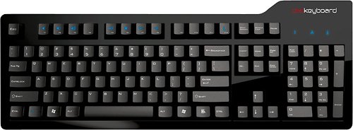 Das Keyboard - DASK3MKPROCLI Full-size Wired Mechanical Cherry MX Blue Tactile Switch USB Keyboard - Black