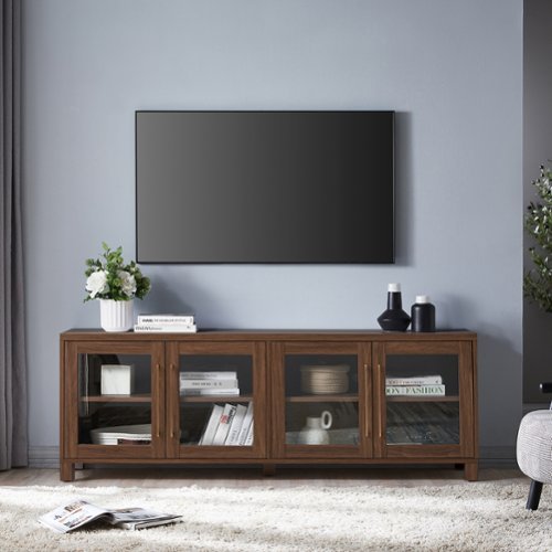Camden&Wells - Benedict TV Stand for Most TVs up to 75" - Warm Walnut-Front_Standard 