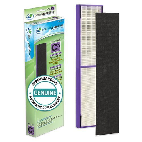  Genuine HEPA Pet Pure Replacement Filter C for GermGuardian AC5000 Series Air Purifiers - White