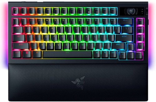 Razer - BlackWidow V4 Pro 75% Wireless Orange Switch Gaming Keyboard with Hot-Swappable Design - Black