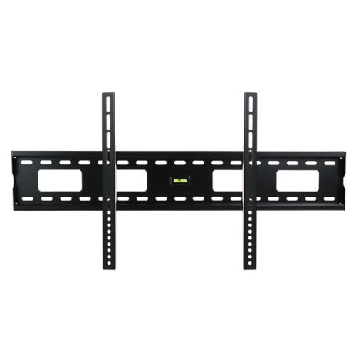 MegaMounts - Fixed Wall Mount with Bubble Level for 37-100 Inch LCD, LED, and Plasma Screens - Black-Front_Standard 