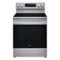 LG - 30-in Wide 6.3 Cu. Ft. Freestanding Electric Convection Smart Range with 4 Elements, Air Fry and WideView Window - Stainless Steel-Front_Standard