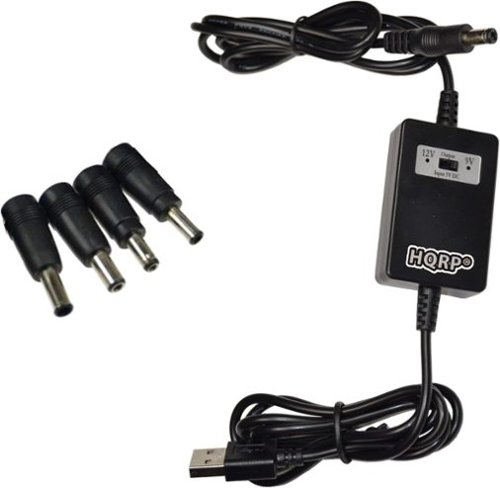 HQRP - 5V USB to DC 9V 12V Step-Up Module Converter Cable for External Battery Pack Tablet Router Speaker CCTV Camera-Front_Standard 
