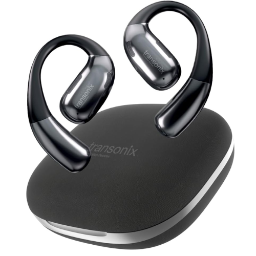 Harmonix - TravelerAI Smart Translator Earbuds with Charging Case, AI-Powered Wireless Headphones for Travel, Black-Front_Standard 