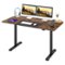 Costway - Adjustable Standing Desk with Electronic Controls - 55" Wide - Rustic Brown and Black-Front_Standard