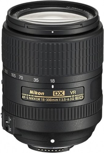 Nikon - DX AF-S 18-300mm f/3.5-6.3G ED VR Professional SLR Lens (International Model) - Black-Front_Standard 