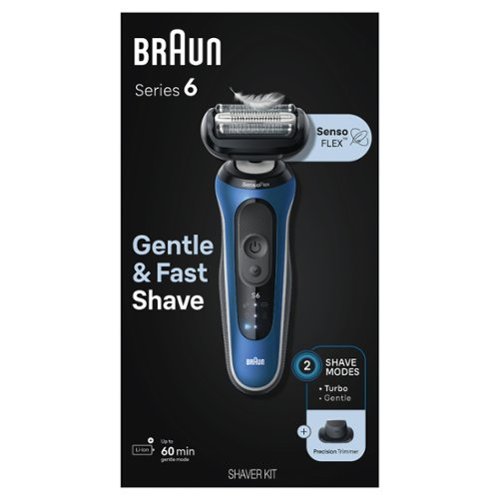 Braun Series 6 Wet/Dry Electric Shaver - Blue WORLDWIDE DELIVERY