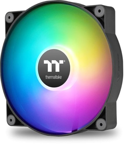 Thermaltake - CT200 ARGB PWM 200mm Computer Case Fan with Hydraulic Bearing (Single Pack) - Black
