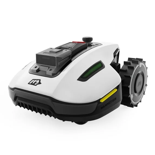 MAMMOTION - YUKA mini 600H Robot Lawn Mower,Auto Mapping, AI Obstacle Avoidance, Dual Cutting Discs,APP Control,Multi-Zone - White-Front_Standard 