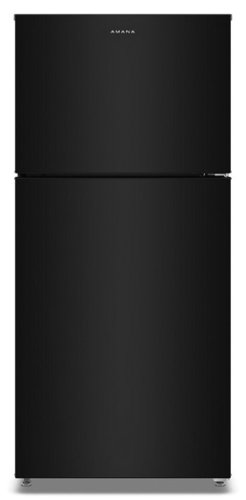 Amana - 30 in. Wide 19 cu. ft. Garage Ready Top-Freezer Refrigerator and - Black-Front_Standard 