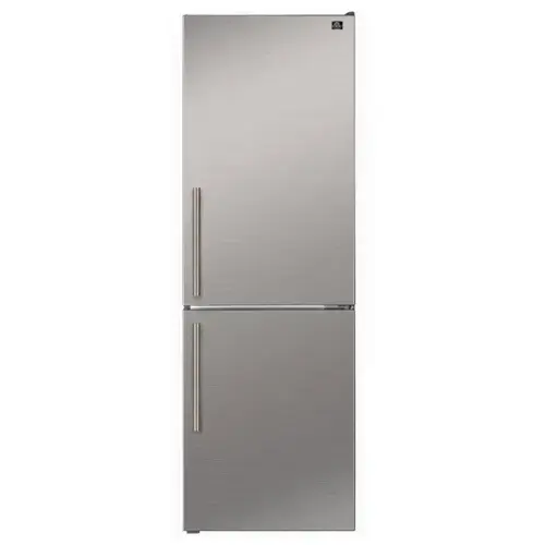 Front. Forno Appliances - Custodia 10.3 Cu. Ft. 24" Counter-Depth Bottom Freezer Refrigerator with Right-Hinge Door and Total No Frost - SS - Stainless Steel.