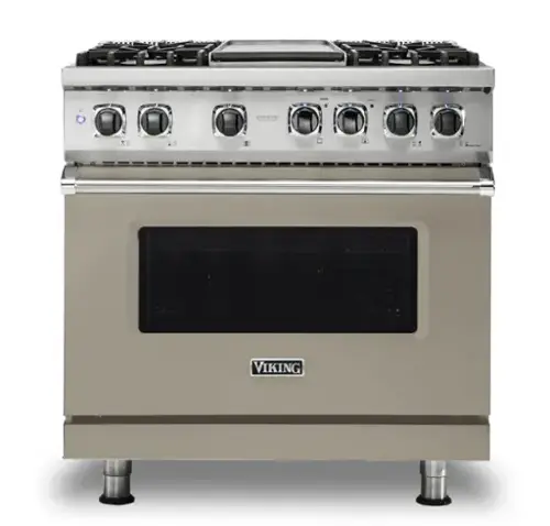 Front. Viking - 36-Inch Dual Fuel Freestanding Range - Nantucket.