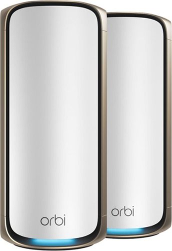 NETGEAR - Orbi 970 Series BE27000 Quad-Band Mesh Wi-Fi 7 System (2-pack) - White-Front_Standard 