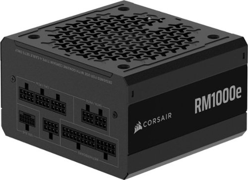 CORSAIR - RMe Series RM1000e 80 PLUS Gold Fully Modular Low-Noise ATX 3.1 and PCIE 5.1 Power Supply - Black-Front_Standard