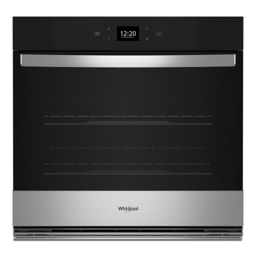 Whirlpool - 4.3 Cu. Ft. Single Wall Oven with Air Fry When Connected .- Fingerprint Resistant - Stainless Steel-Front_Standard 