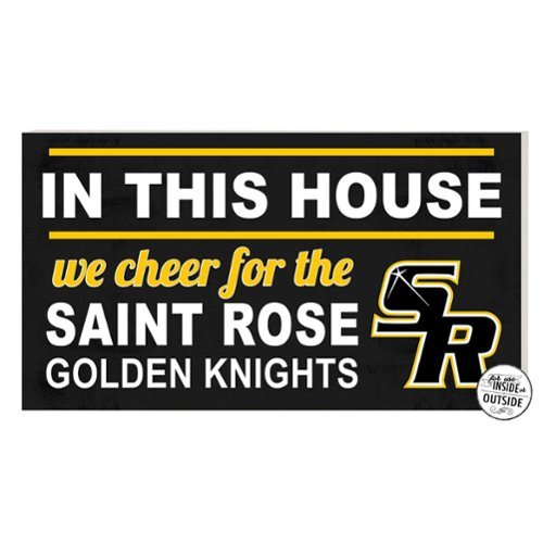 Jardine - Saint Rose Golden Knights 11'' x 20'' Indoor/Outdoor In This House Sign - Black-Front_Standard 