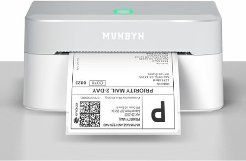 MUNBYN - Bluetooth Thermal Label Printer RW403B Wireless 4x6 Shipping Label Printer Compatible Android Windows Width 1.57"-4.25"-Front_Standard 