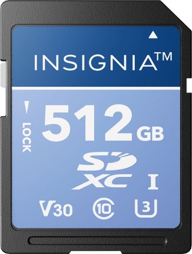 Insignia™ - 512GB SDXC UHS-I Memory Card, Read Speed Up to 200MB/s