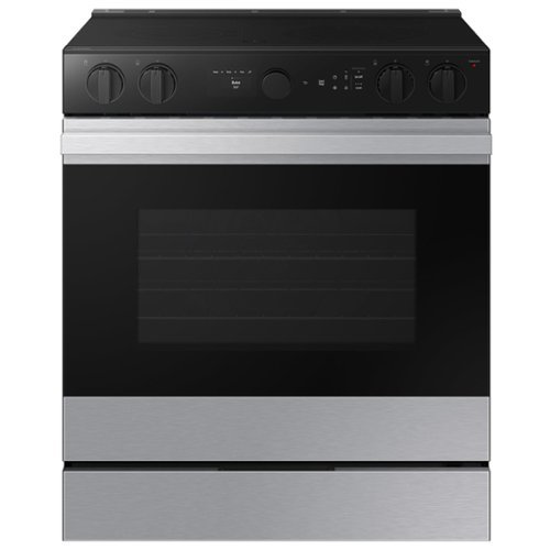 Samsung - Bespoke Smart Slide-In Electric Range 6.3 cu. ft. with Air Sous Vide & Air Fry - Stainless Steel