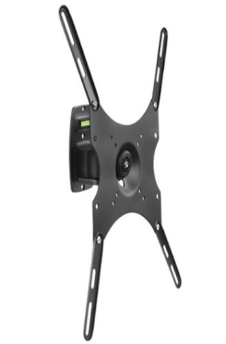 Mount-It! - Lockable Full Motion TV Wall Mount for 19–43" Screens, VESA 400x400, 44lb Capacity, Outdoor-Ready Design - Black-Front_Standard 