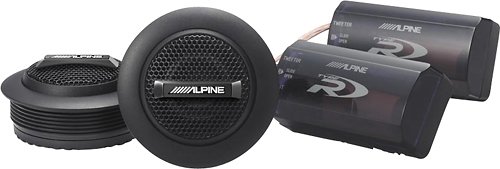Alpine - Type-R 1" Silk-Ring-Dome Tweeters (Pair) - Black