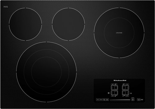  KitchenAid - 30&quot; Built-In Electric Cooktop - Black