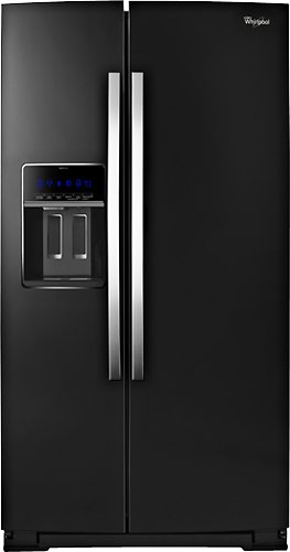  Whirlpool - Gold 24.5 Cu. Ft. Counter-Depth Side-by-Side Refrigerator with Thru-the-Door Ice and Water - Black