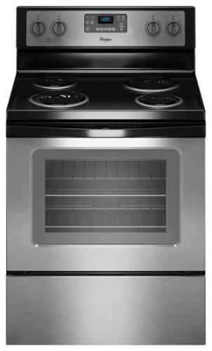  Whirlpool - 4.8 Cu. Ft. Self-Cleaning Freestanding Electric Range - Stainless steel
