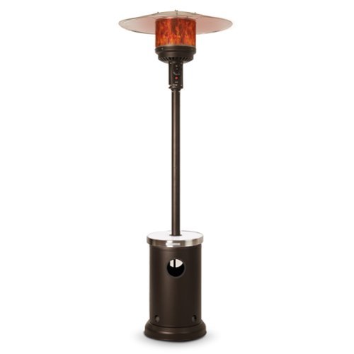 Fire Sense - Aspect Living Patio Heater with LED Table - Mocha-Front_Standard 