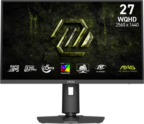 MSI - MAG 274QPF X32 27" QHD 320Hz 0.5ms G-SYNC Compatible FreeSync Premium Gaming Monitor HDR 400 (Display Port, HDMI) - Metallic Black
