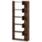 Costway - 1 PCS 6-tier Bookshelf Tall Display Shelf with 11 Open Shelves 2 Anti-tipping Kits - Rustic Brown-Front_Standard