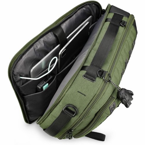 Swissdigital Design BERG Hybrid TSA-Friendly Briefcase With USB Charging Port RFID Protection and Fits Up to 16″ Laptop - Dark Green BUY IN AUSTRALIA