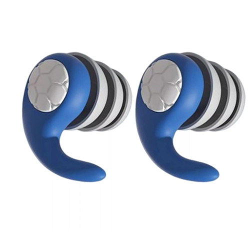 Stock Preferred - Silicone Noise Cancelling Waterproof Earplugs - Blue-Front_Standard 