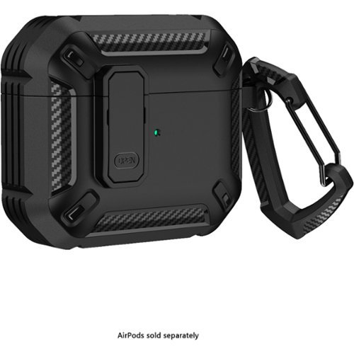 SaharaCase Raider Series Heavy-Duty Case for Apple AirPods 4 and AirPods 4 with Active Noise Cancellation - Scorpion Black WORLDWIDE DELIVERY