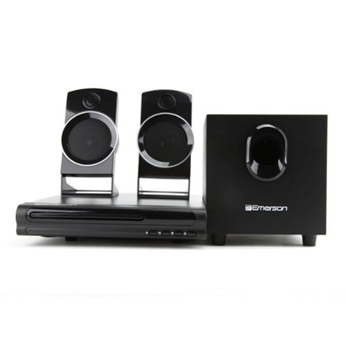 Emerson - 2.1 Channel Home Theater DVD Player and Surround Sound System with Subwoofer and Dual Speakers (ED-8050) - Black-Front_Standard 