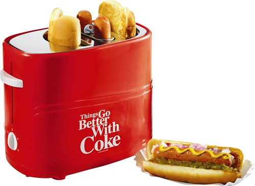  Nostalgia - Coca-Cola Series Pop-Up Hot Dog Toaster - Red
