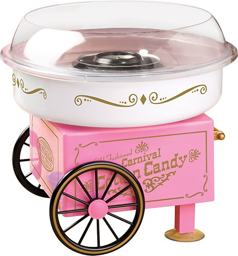  Nostalgia - Vintage Collection Hard and Sugar-Free Candy Cotton Candy Maker - White/Pink
