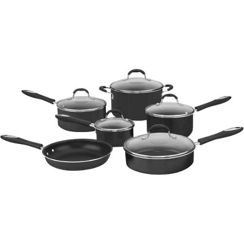 Cuisinart - Advantage 11-Piece Nonstick Cookware Set - Black