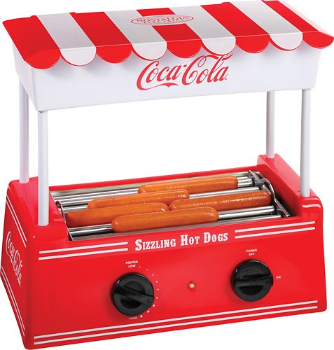 Nostalgia - Coca-Cola Series Old-Fashioned Hot Dog Roller - Red-Front_Standard 