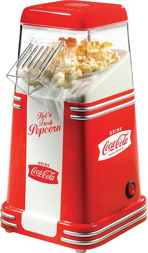 Nostalgia - RHP310COKE Coca-Cola 8-Cup Hot Air Popcorn Maker - Red
