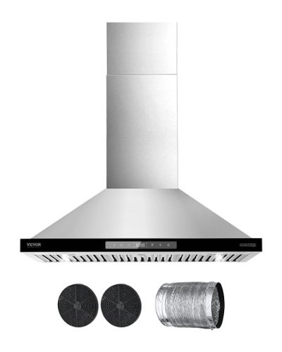 VEVOR - 20 inches - Convertible - Wall Range Hood - Silver-Front_Standard 