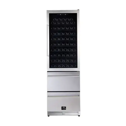 Front. Forno Appliances - Azienda Dual Zone Convertible 108-Bottle Wine Cooler - Stainless steel.