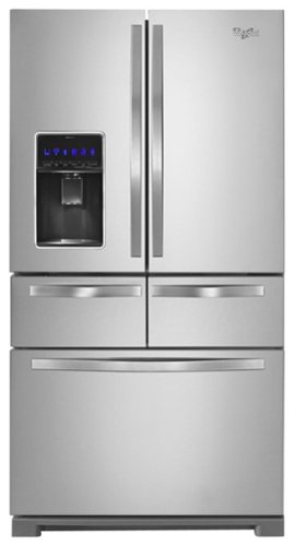  Whirlpool - 25.8 Cu. Ft. French Door Refrigerator - Monochromatic Stainless Steel